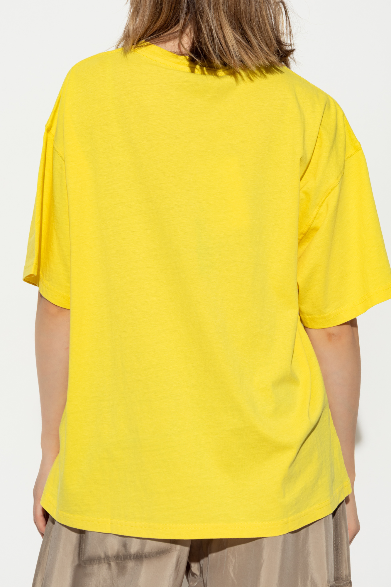 Yellow T-shirt with logo Acne Studios - Vitkac AS